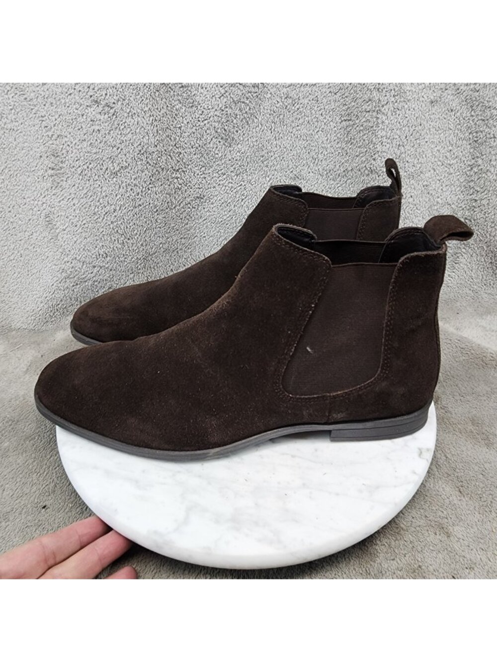 Asos Shoes Mens Size 9 Chocolate Brown Suede Chelsea Ankle Boots *Read*